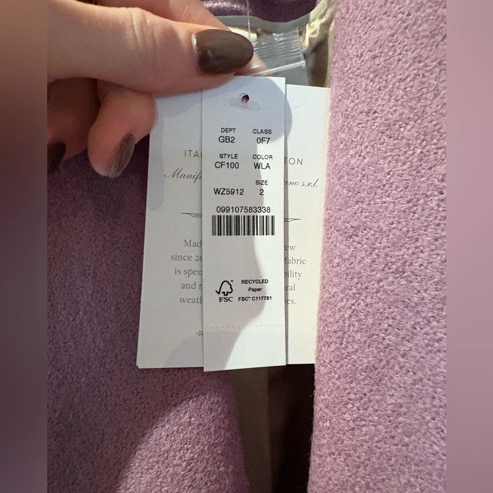 J. Crew Wilted Lavender Single-Breasted Wool Coat - Picture 5 of 5